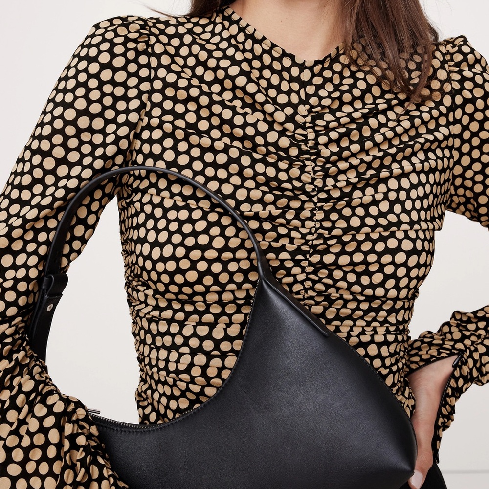 CREPE RUCHED TOP - Picture 3 of 4